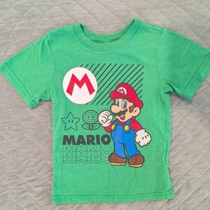 Super Mario Bros 4T Green Mario Kids T-Shirt